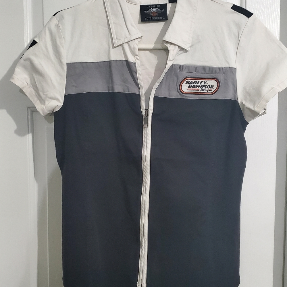 NEW Harley Davidson Short Sleeve Racing Shirt size Medium